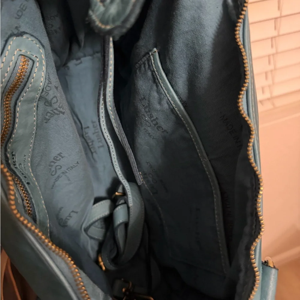 Lusher leather turquoise hobo bag - Picture 8 of 10